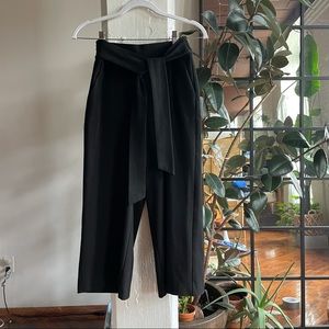 Black wide leg trousers
